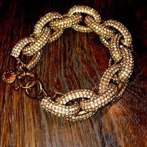 Austrian crystal 14 karat gold over jcrew bracelet